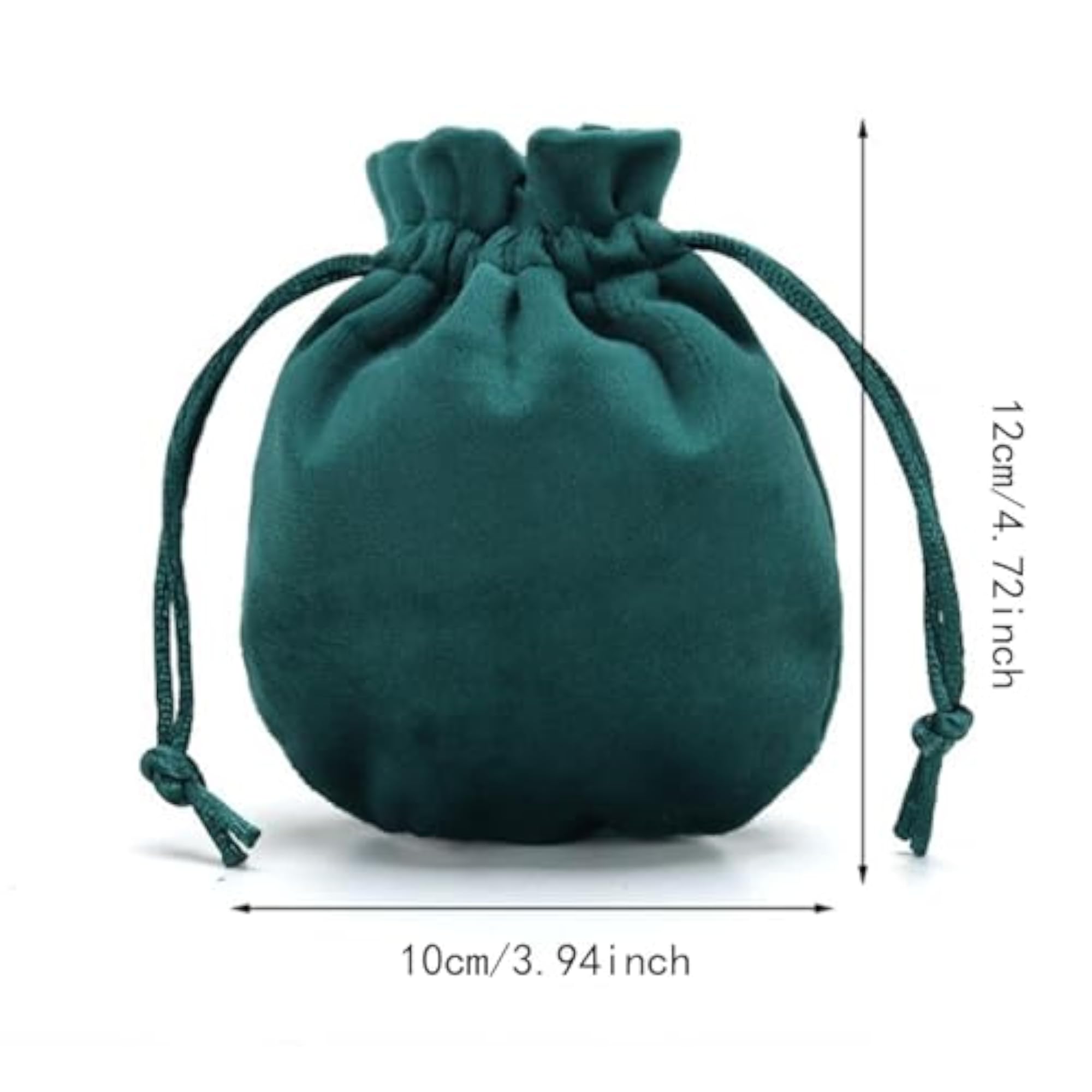 Velvet Gift Bag Rings Jewelry Pouch Deep Green